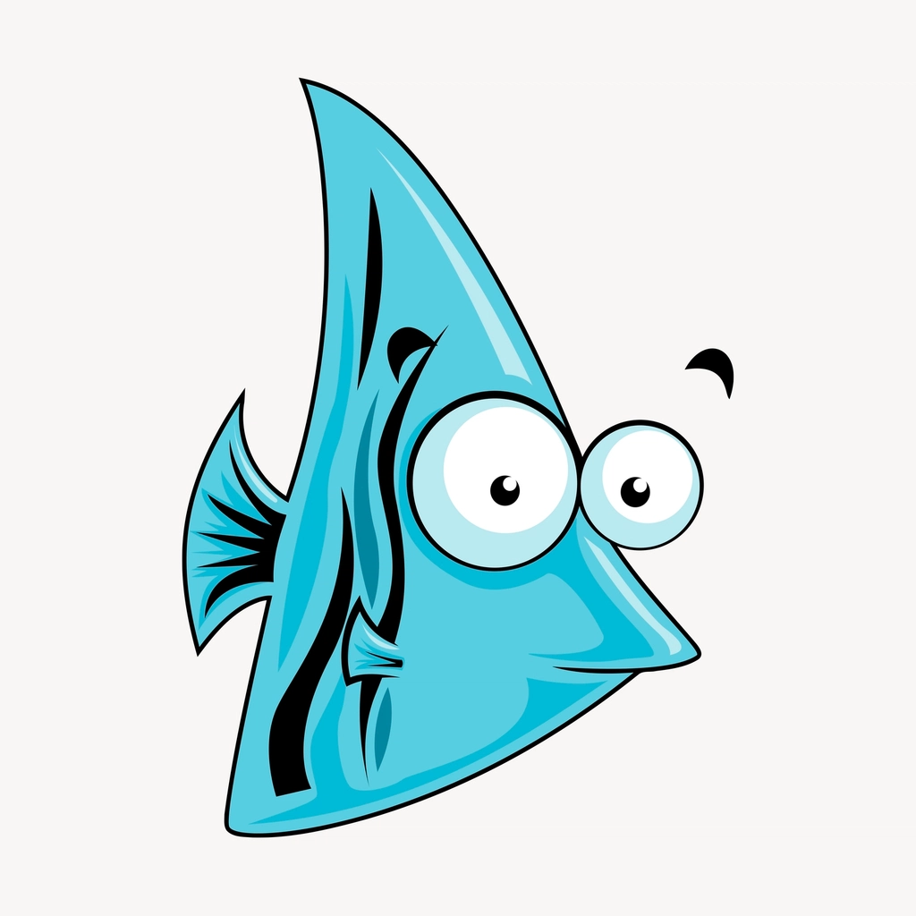 Cartoon fish clipart, sea animal
