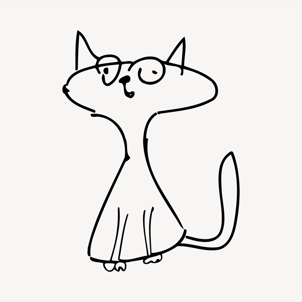 Cat line art illustration