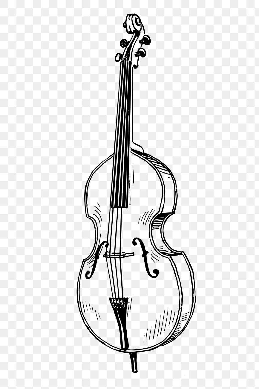 Cello png sticker musical instrument