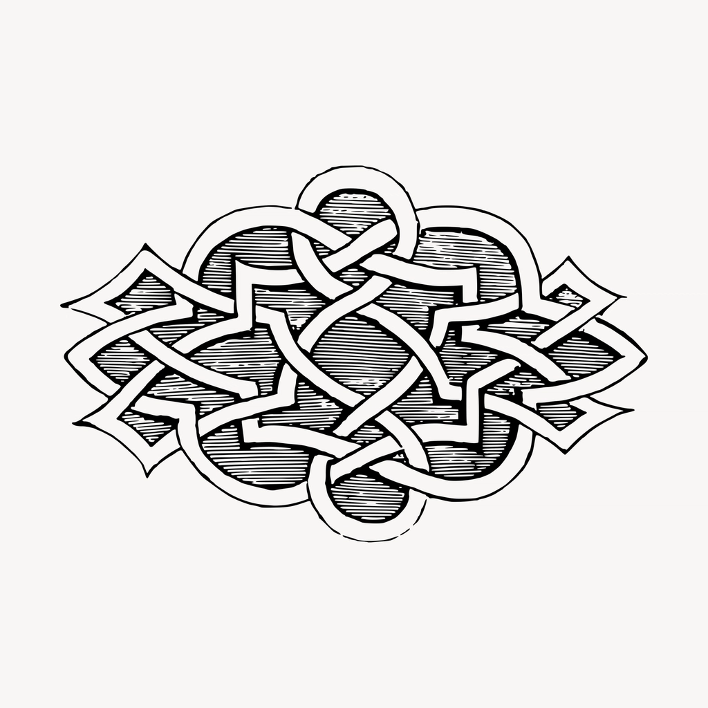 Celtic shape clipart, drawing illustration
