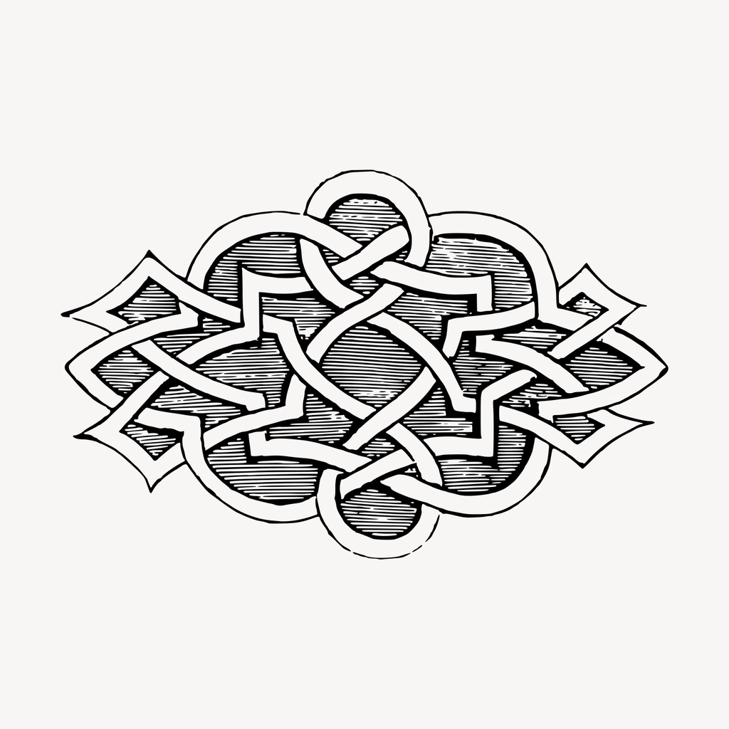 Celtic shape clipart, drawing illustration
