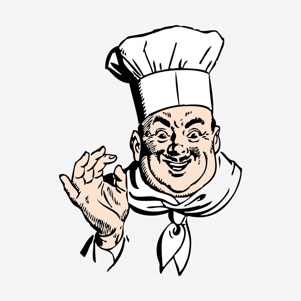 Chef hand drawn illustration