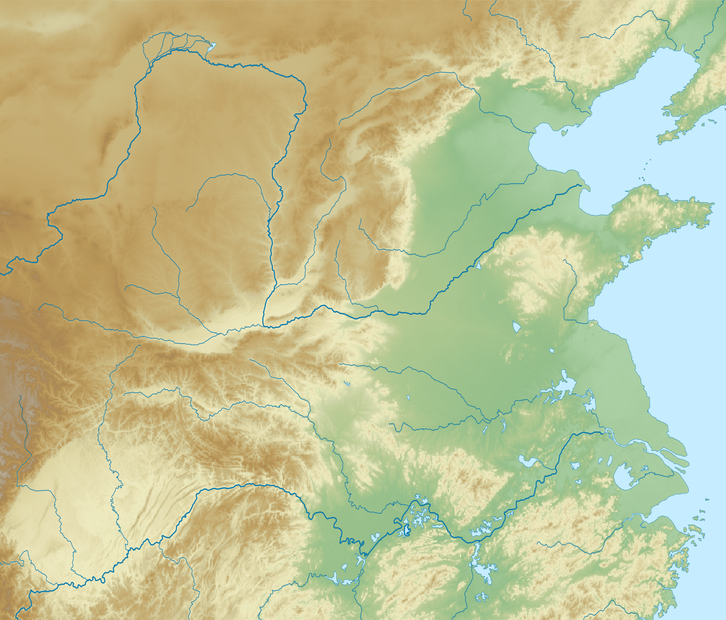 China Northern Plain relief location map