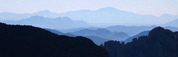 CHIRICAHUA MTS, near barfoot junction, view east (10-21-2019) cochise co, az -10b PHOTOSHOP WATERCOLOR