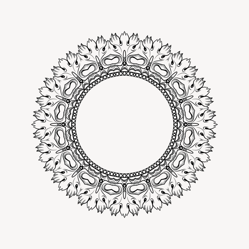 Circle frame clipart, drawing illustration
