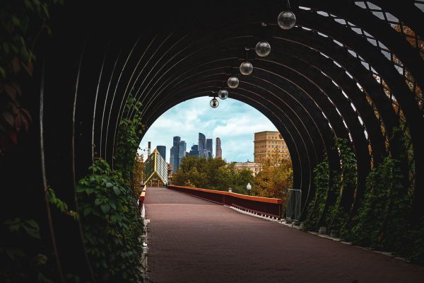 Cityscape at fall time. Moscow, Russia.