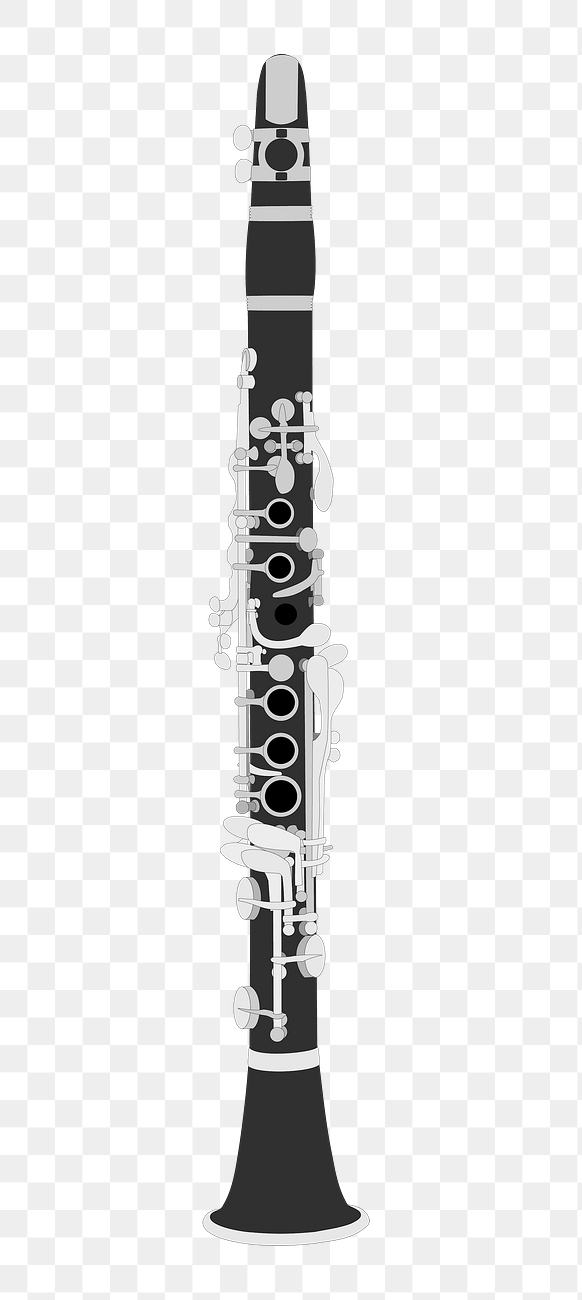 Clarinet, musical instrument png sticker