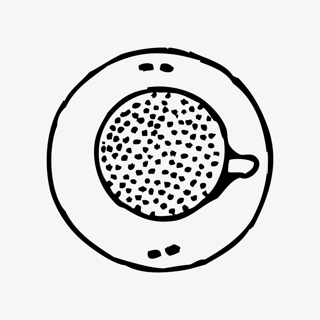 Coffee cup clipart, drawing illustration