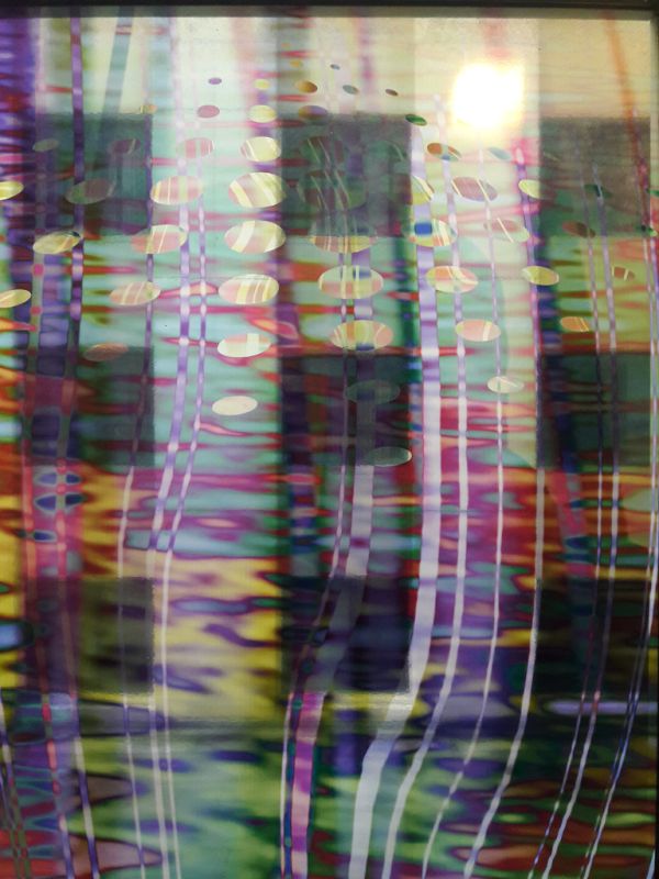 Colored film abstract art, 3rd floor, Harborview Hospital, Seattle, Washington, USA