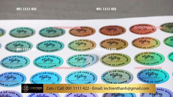 Công Ty in ấn Chiến Thanh chuyên nhận gia công In tem 7 màu