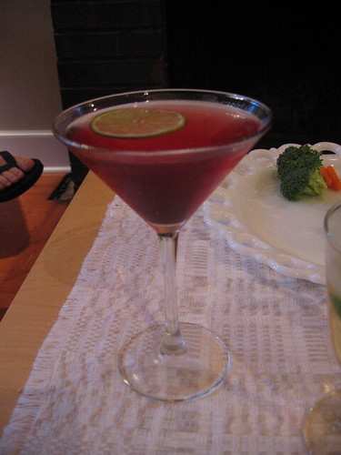 Cool food and drink at John, Rebecca and Lisa's place celebrating their beautiful new dining and living room