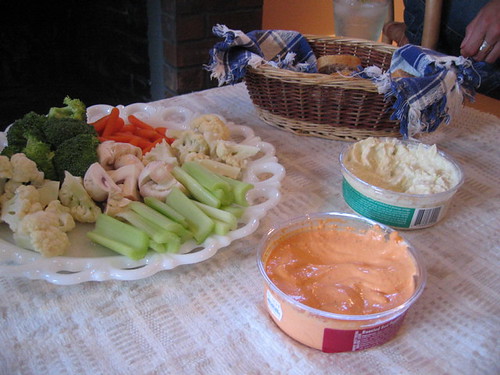 Cool food and drink at John, Rebecca and Lisa's place celebrating their beautiful new dining and living room