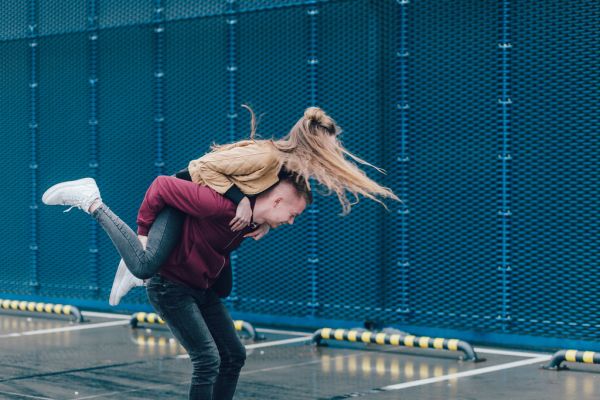 Couple having fun