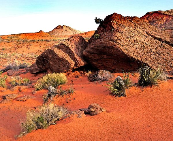 COVID 19 ESCAPE TRIP (4-1-2020) am hike from south campsite, gold buttes national monument, nevada -12 PHOTOSHOP WATERCOLOR
