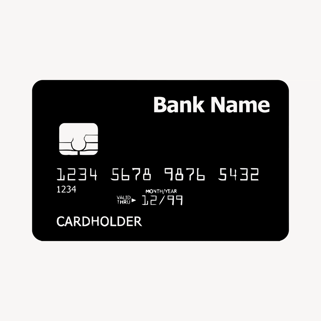 Credit card clipart, drawing illustration