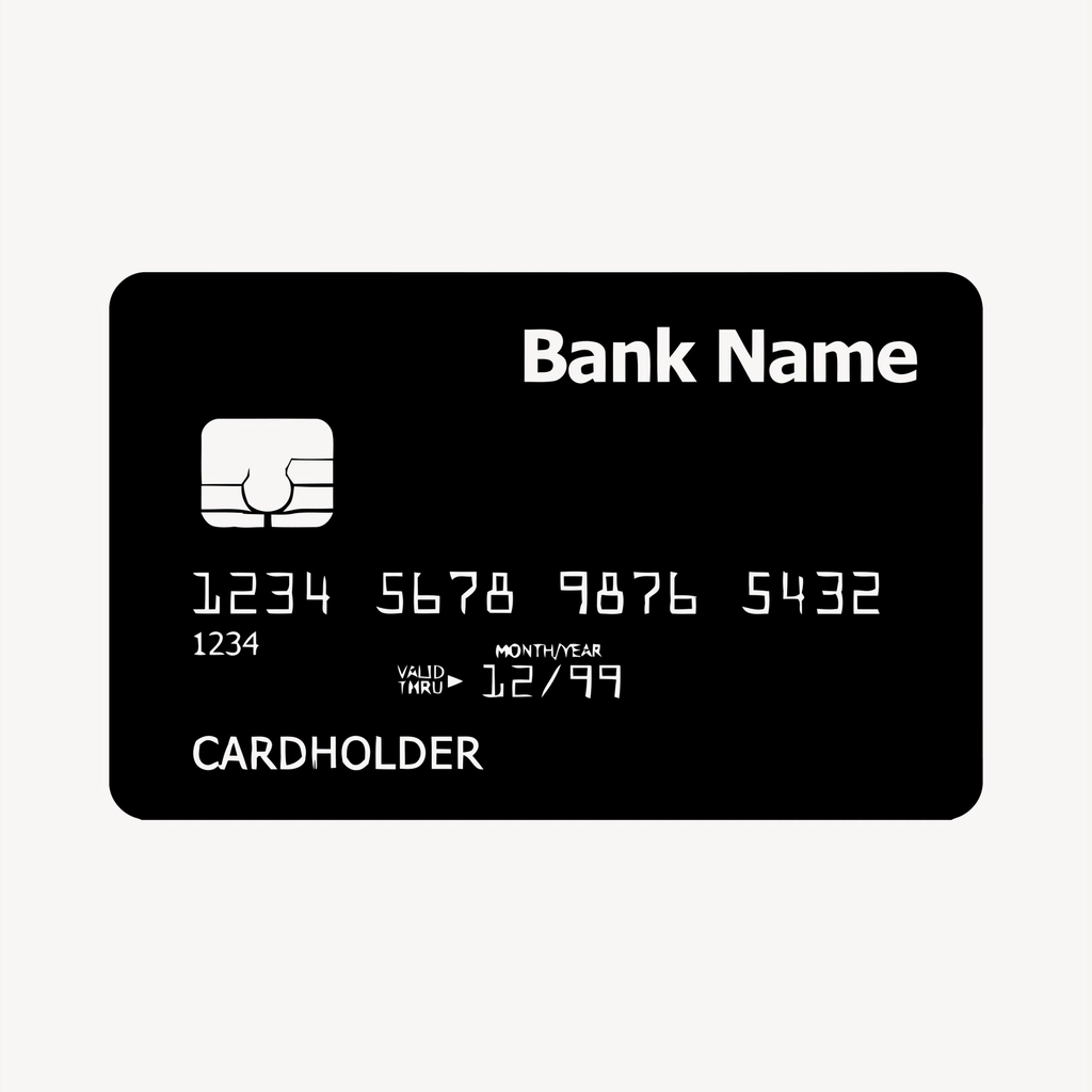 Credit card clipart, drawing illustration