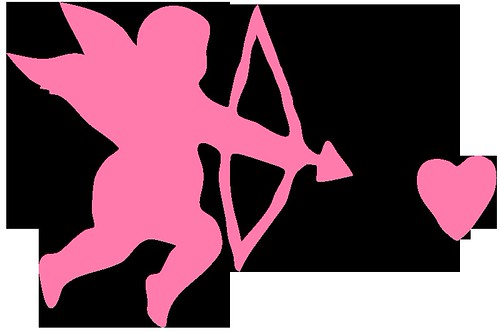 Cupid Shooting Heart Pink