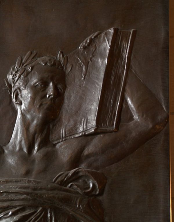 Detail, Daniel Chester French's 1904 Boston Public Library Bronze Door, 'Knowledge' (Boston, MA)