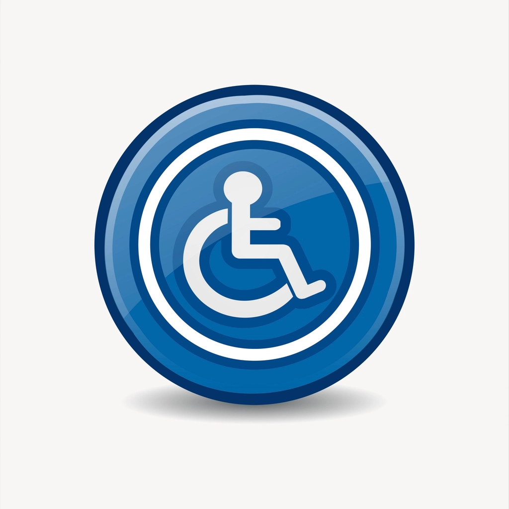 Disability icon clipart, illustration
