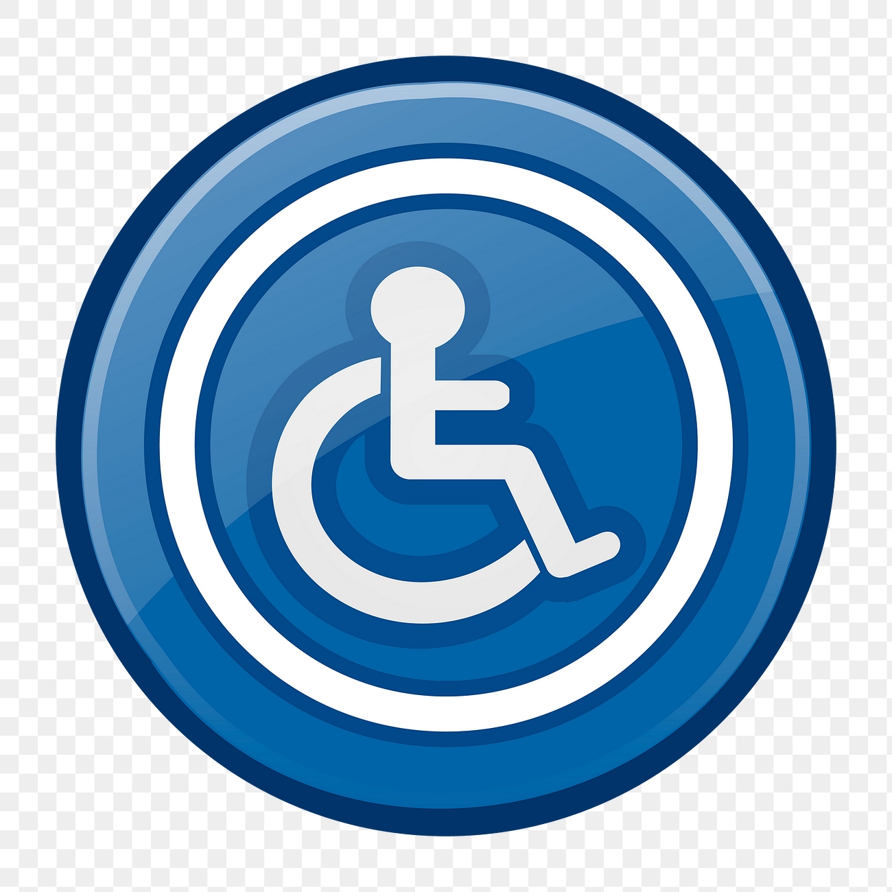 Disability icon png illustration, transparent