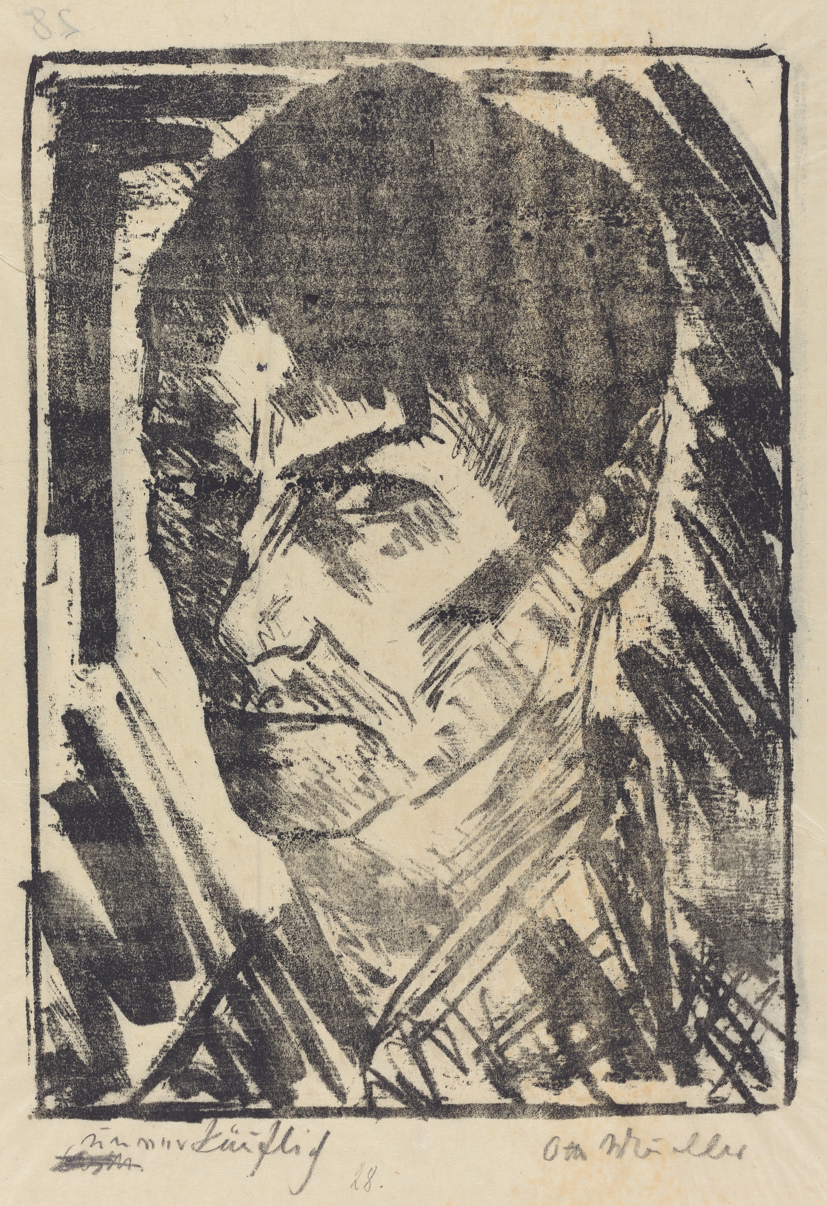 <div class='fn'> <i>Self-Portrait Facing Left (Selbstbildnis nachlinks) </i></div>