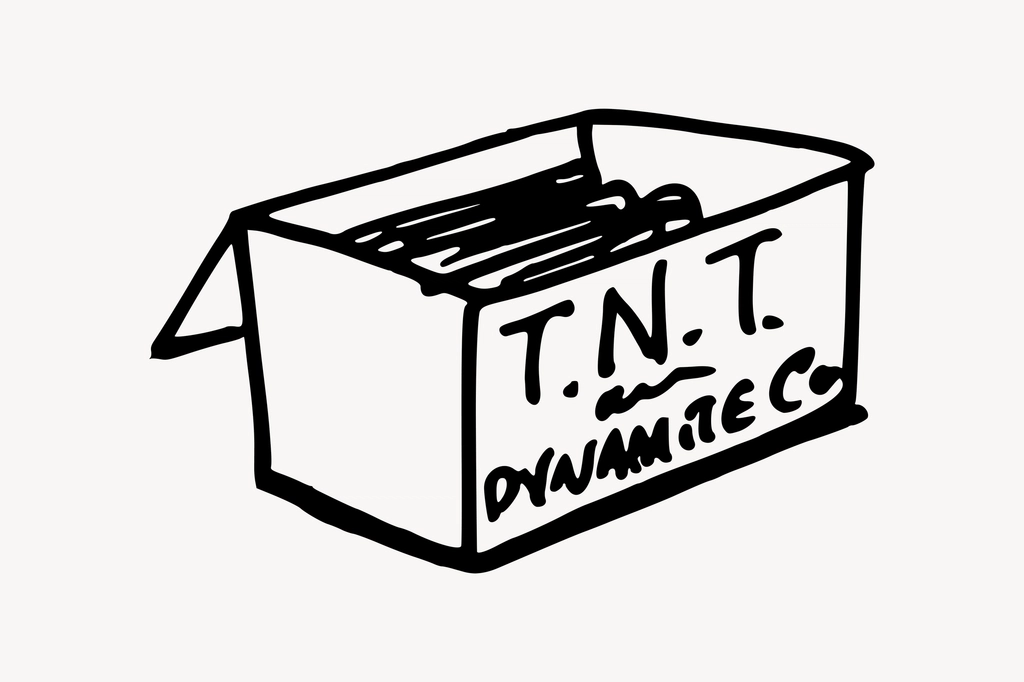 Dynamite clipart, drawing illustration psd