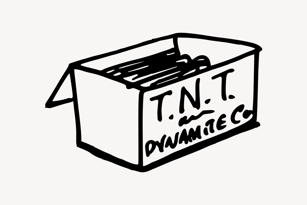 Dynamite clipart, drawing illustration vector