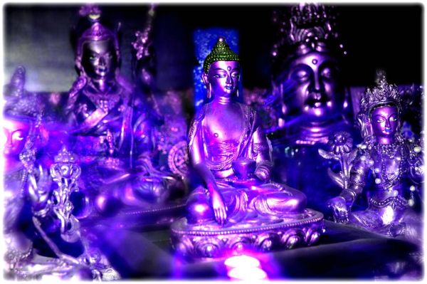 Earth touching mudra, calling to witness enlightenment, Buddhas and Bodhisattvas, Seattle, Washington, USA