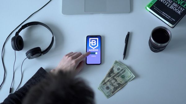Ecommerce concept on a blockchain platform