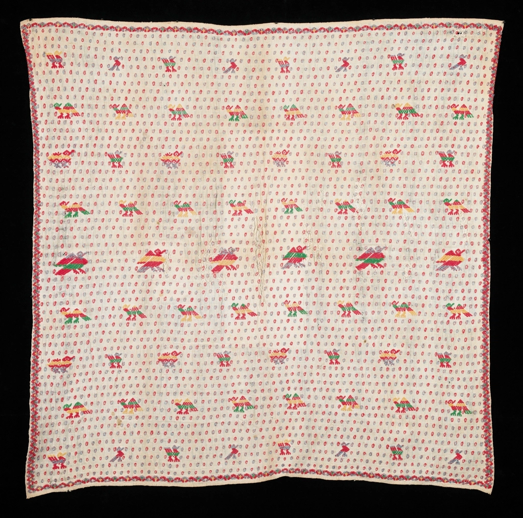 Ecru background patterned variegated dots