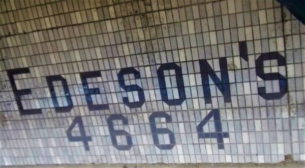 EDESON'S tile sign, 4664 Frankford Avenue, Frankford, Philadelphia