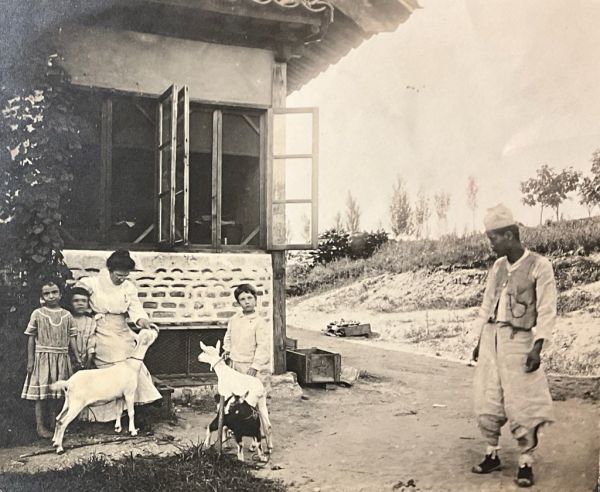 Eliza Miller Howell Sharp and her children, Seoul, South Korea
