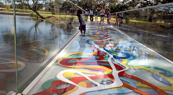 Elyn Zimmerman Glass Bridge. New Orleans.
