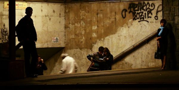 Entrance of an Underpass at Night 3