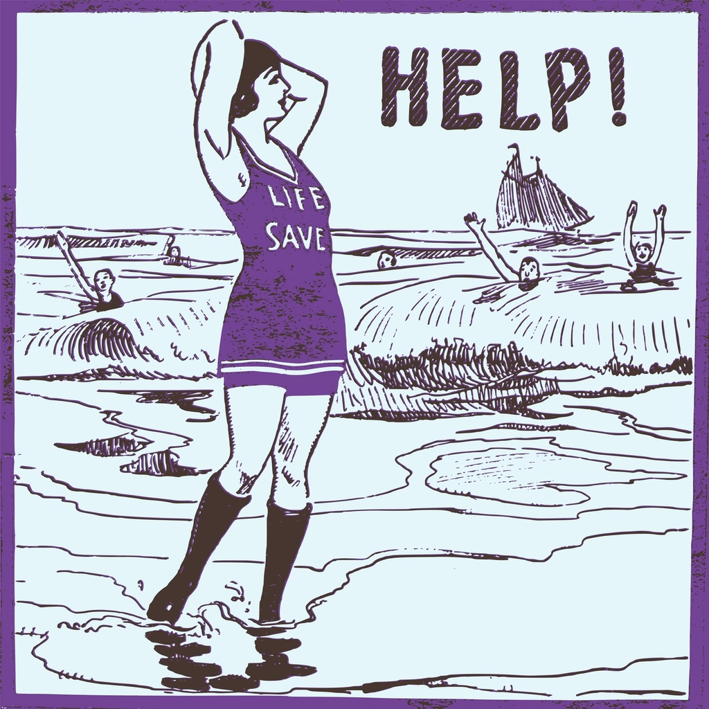 Female lifeguard clipart, cartoon character