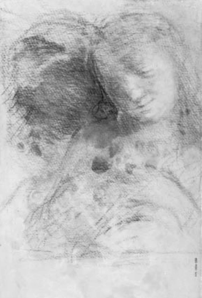 Female portrait facing left bowed