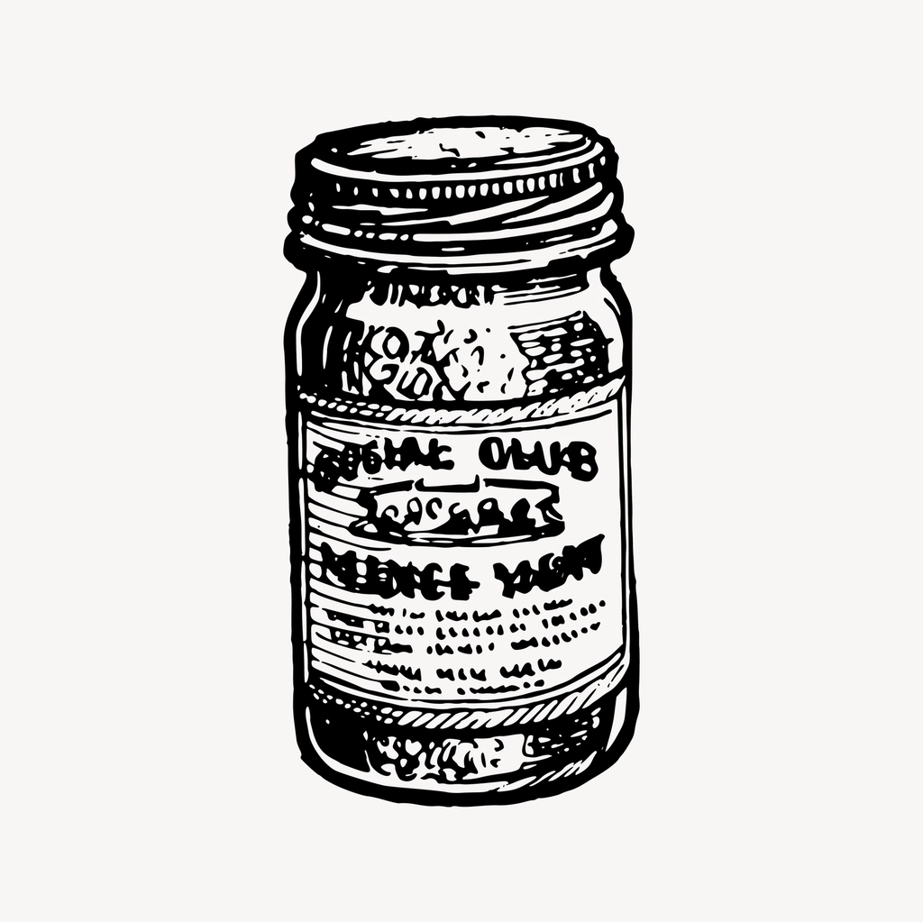 Food jar clipart, drawing illustration