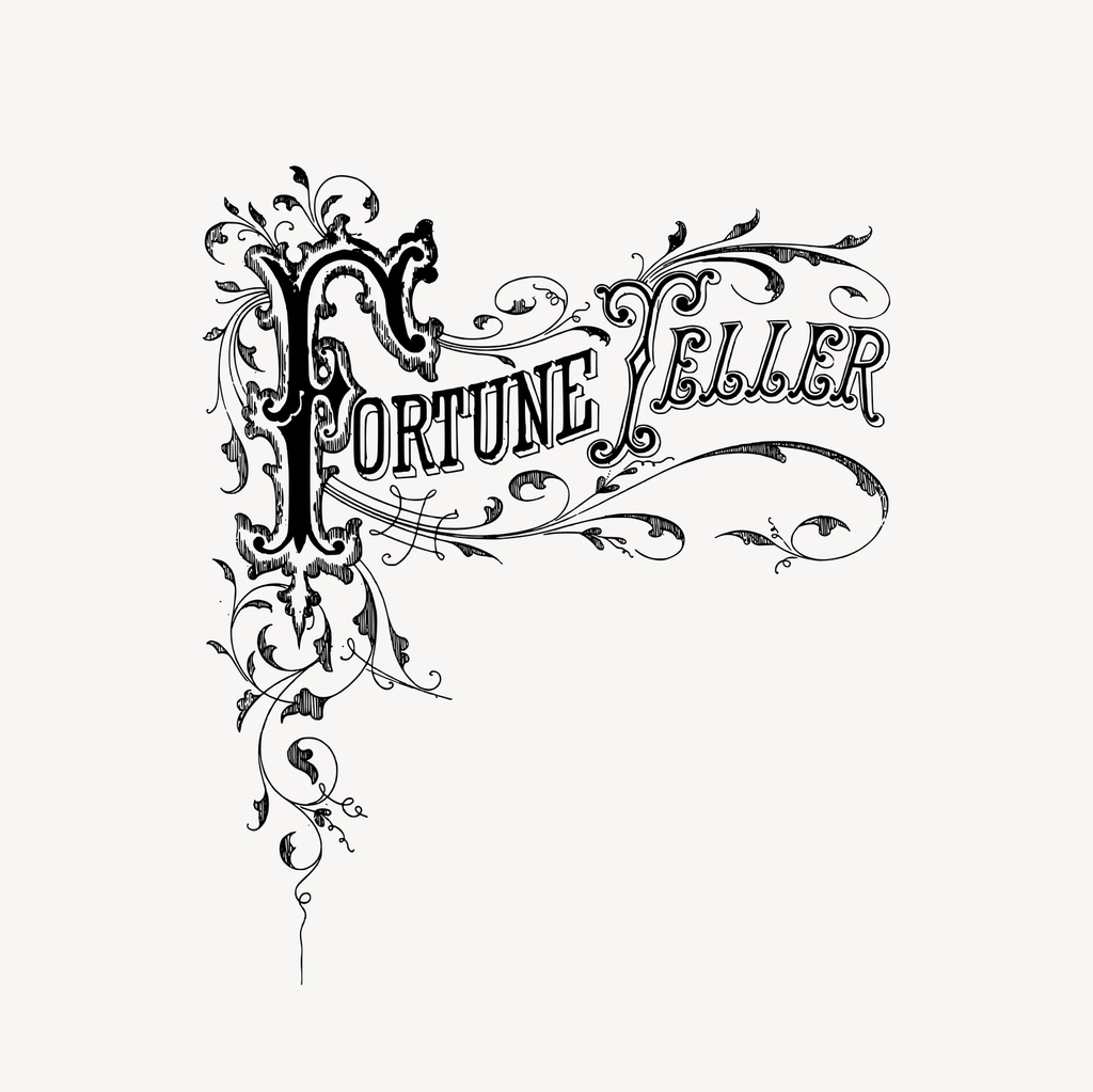 Fortune teller border clipart, drawing