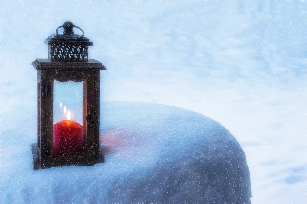 Free candle winter snow photo
