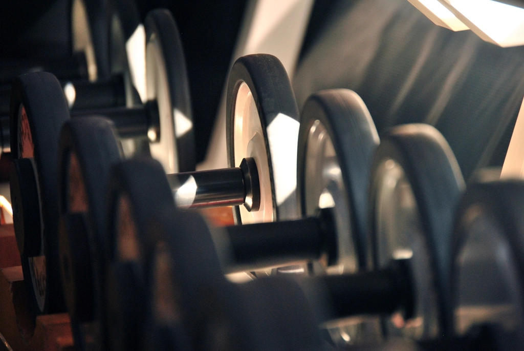 Free gym dumbbell rack photo