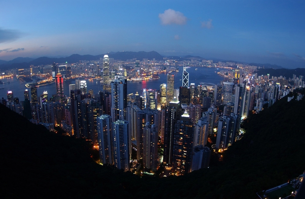 Free Hong Kong city skyline