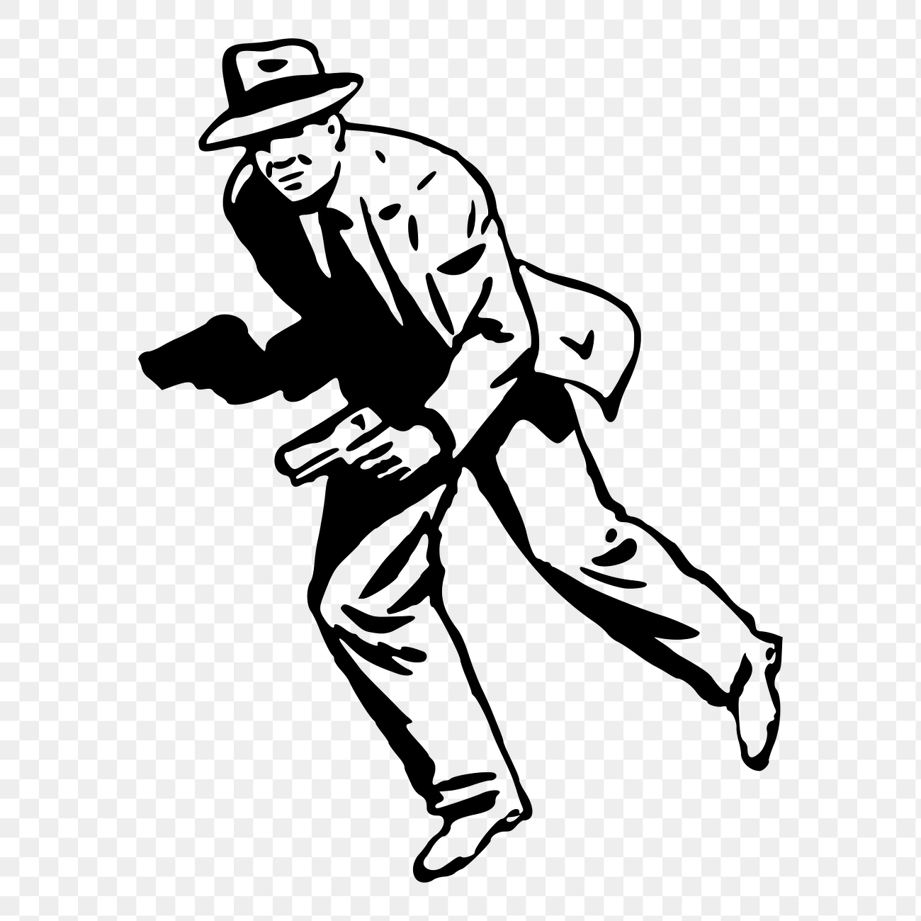 Gangster cartoon character png sticker