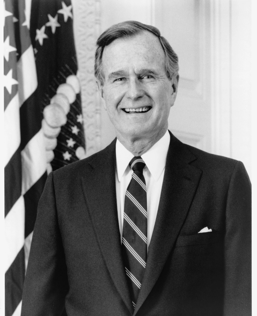 George Bush, half-length portrait, facing