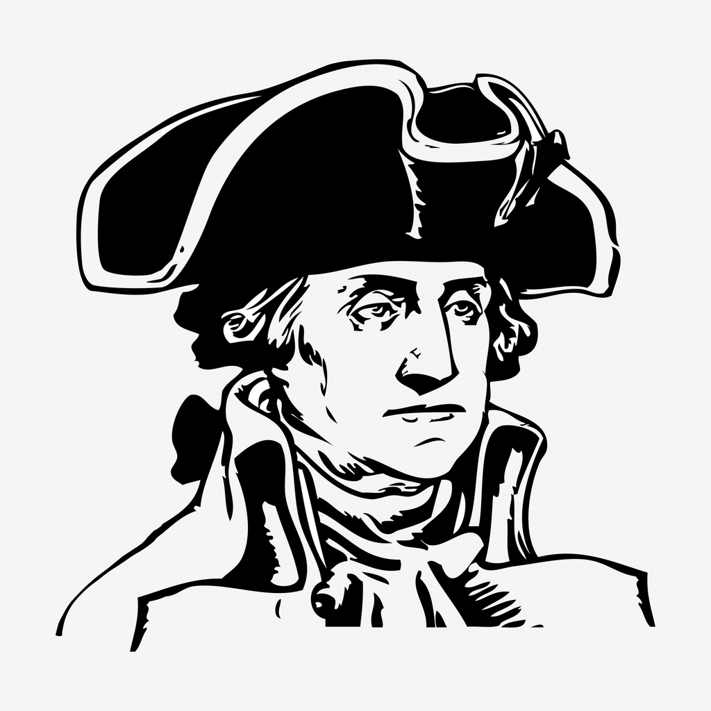 George Washington hand drawn illustration