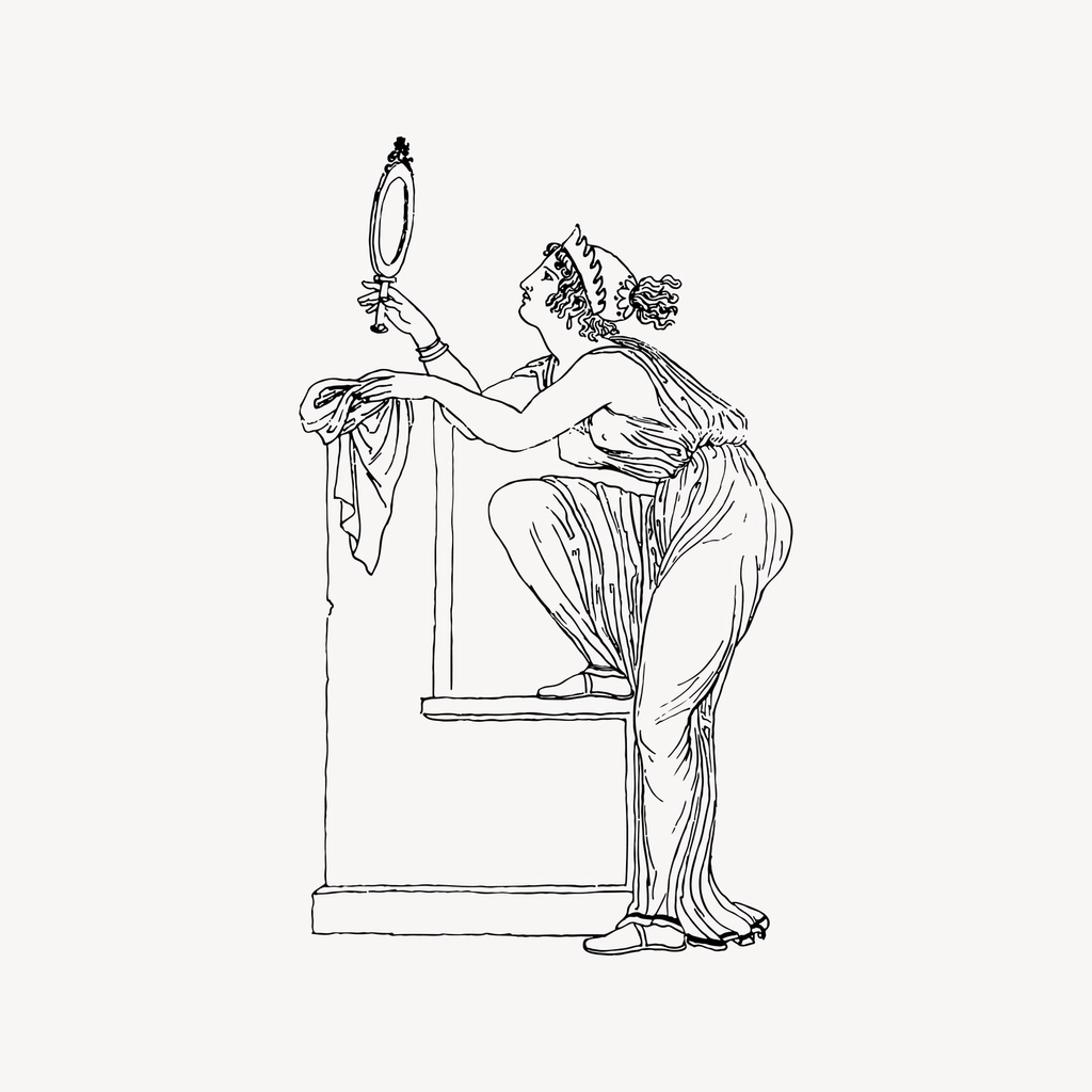 Greek woman clipart, drawing illustration