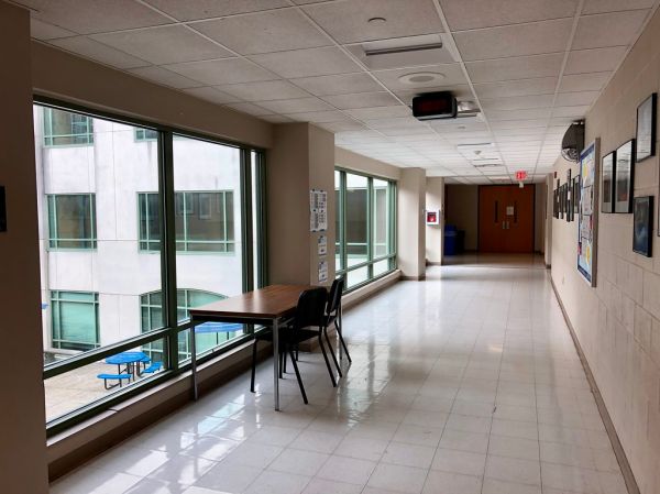 Hallway, The John Frederick Educational Technology Complex, North Carolina School of Science and Mathematics, Watts-Hillandale, Durham, NC
