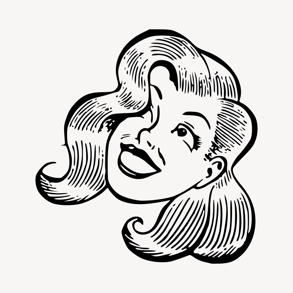 Happy woman, cartoon character illustration