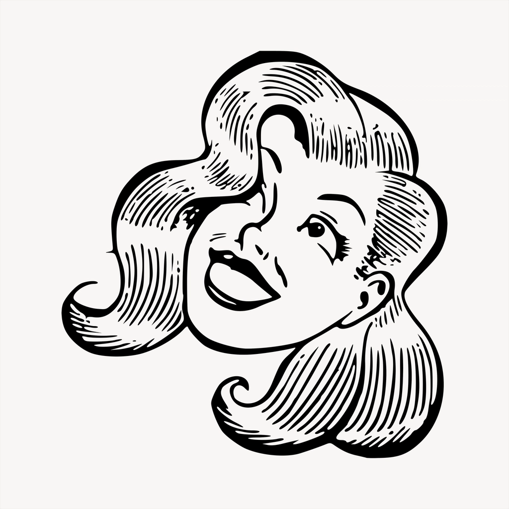 Happy woman clipart, cartoon character