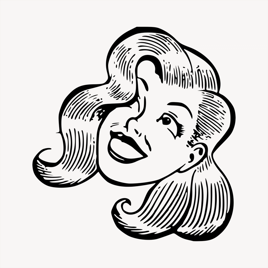 Happy woman clipart, cartoon character