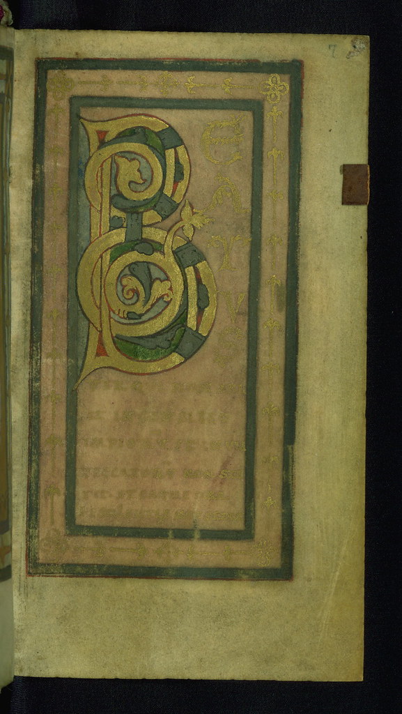 Helmarshausen Psalter, Initial B (Beatus vir), Walters Manuscript W.10, fol. 7r